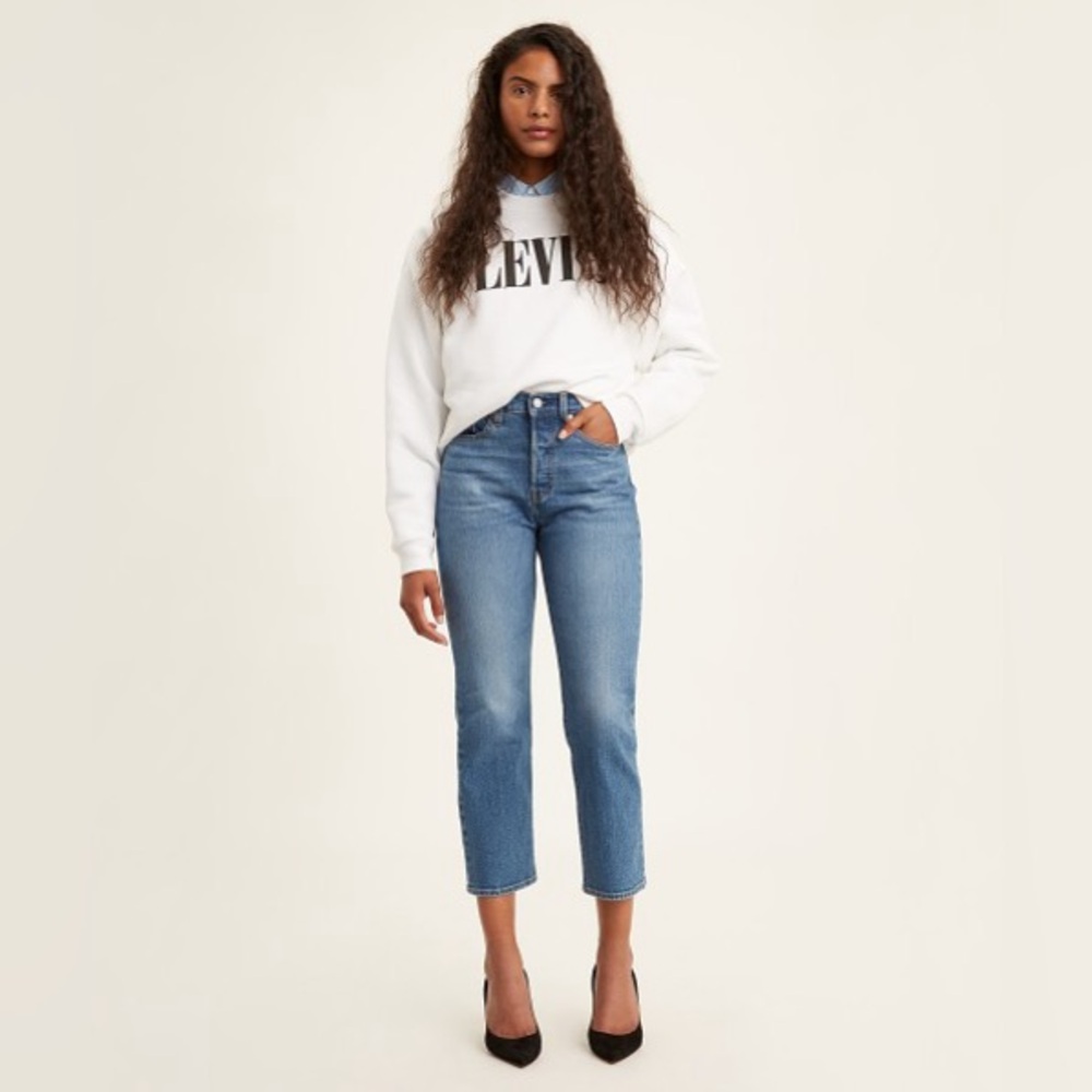 Levi's Wedgie Straight Jeans in Jive Sound, Size 25